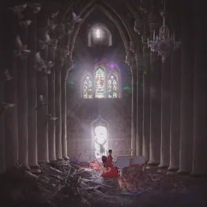 A Moody Snow Scene At Sunset Wallpaper