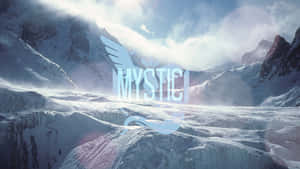 A Mountain With Snow And The Word Mystic Wallpaper