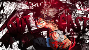 A Mysterious Anime Boy In A Dark Outfit Wallpaper