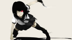 A Mysterious Anime Girl With A Haunted Look Wallpaper