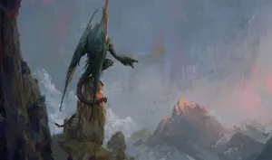 A Mystical Dragon, Majestically Guarding Its Turf Wallpaper