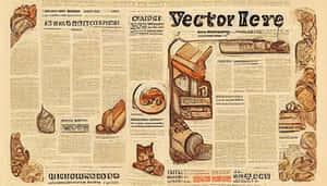 A Newspaper With A Lot Of Different Things On It Wallpaper