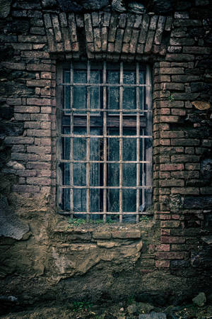 A Nostalgic View Through A Worn Window Wallpaper