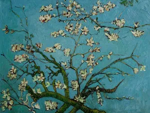 A Painting Of Van Gogh's Almond Blossoms Wallpaper