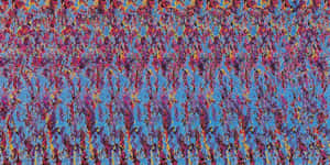 A Painting With A Blue, Red, And Blue Background Wallpaper