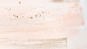 A Painting With A Pink Background And Gold Paint Wallpaper