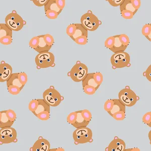 A Pattern Of Teddy Bears On A Gray Background Wallpaper