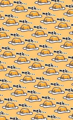 A Pattern With A Yellow Background And A Yellow Cat Wallpaper