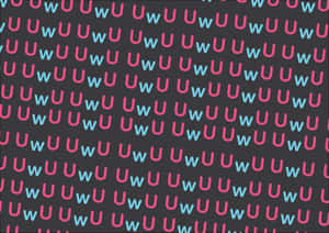 A Pattern With The Letters U And W Wallpaper