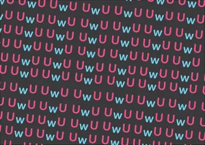 A Pattern With The Letters U And W Wallpaper