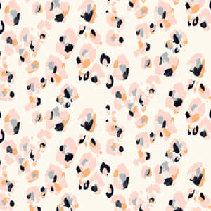 A Pink And Black Leopard Print Pattern Wallpaper