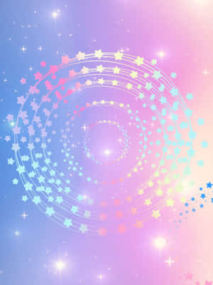 A Pink And Blue Background With Stars And Stars Wallpaper