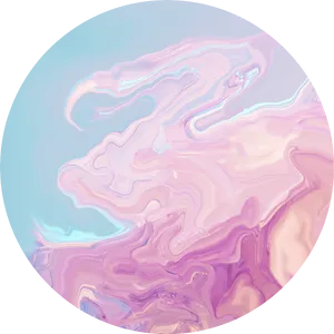 A Pink And Blue Circle With A Swirl Of Liquid Wallpaper