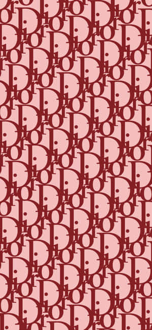 A Pink And Red Pattern With A Large Number Of Letters Wallpaper