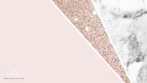 A Pink And White Marble Background With Glitter Wallpaper