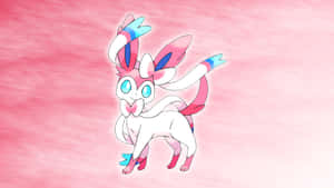 A Pink And White Pokemon With Blue Eyes Wallpaper