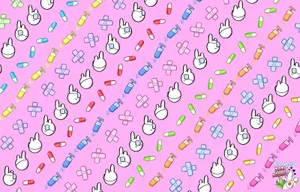 A Pink Background With A Lot Of Different Colored Objects Wallpaper