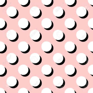 A Pink Background With Black And White Circles Wallpaper