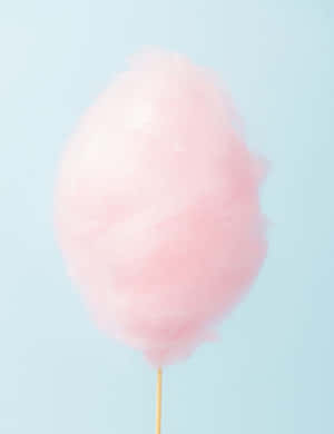 A Pink Cotton Candy On A Stick Wallpaper