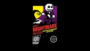 A Pixelated Image Of A Skeleton With A Hat Wallpaper