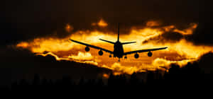 A Plane Flying In The Sky Wallpaper