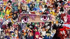 A Playful Collage Of Cartoon Characters Wallpaper