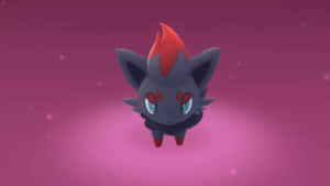 A Pokemon Character With A Red Nose And A Black Body Wallpaper