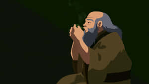 A Portrait Of Uncle Iroh - A Wise And Strong Leader From The Earth Kingdom Wallpaper