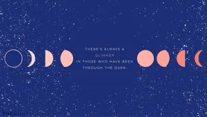 A Poster With The Phases Of The Moon Wallpaper
