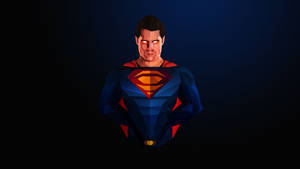 A Powerful Illustration Of Superman In Full Flight. Wallpaper