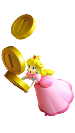 A Princess Holding A Gold Coin Wallpaper