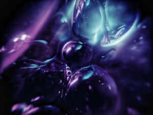 A Purple And Blue Image Of A Creature Wallpaper