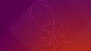 A Purple Background With An Octopus On It Wallpaper