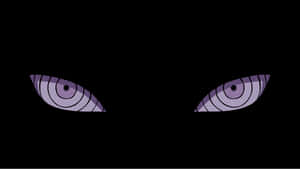 A Purple Eye With Purple Eyes On A Black Background Wallpaper