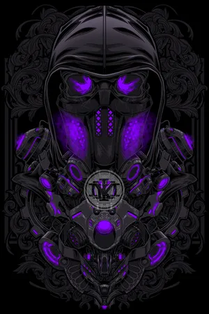 A Purple Skull With A Purple Glow Wallpaper