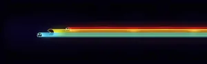 A Rainbow Colored Light Is Shown In The Dark Wallpaper