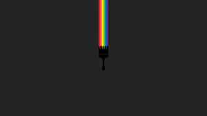 A Rainbow Fork With A Rainbow Stripe Wallpaper