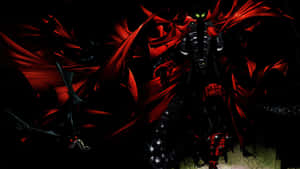 A Red And Black Anime Character With A Sword Wallpaper