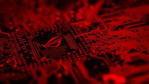 A Red And Black Motherboard Wallpaper