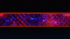 A Red And Blue Galaxy With A Black Background Wallpaper