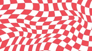 A Red And White Checkered Pattern Wallpaper