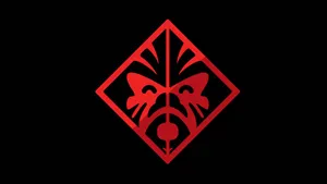 A Red Logo With A Black Background Wallpaper