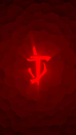 A Red T Logo On A Dark Background Wallpaper