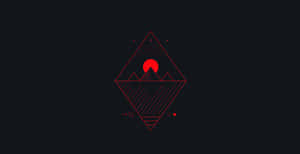A Red Triangle On A Black Background Wallpaper