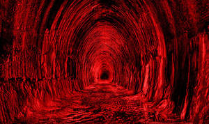 A Red Tunnel Wallpaper