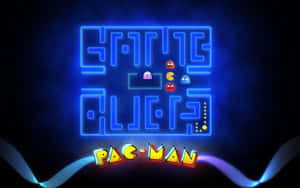 A Retro Revival: Pacman In Action Wallpaper