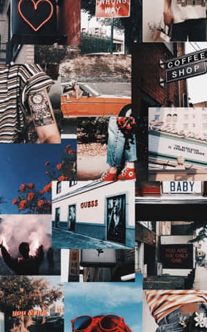 A Richly Detailed Vintage Collage Wallpaper