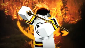 A Roblox Boy With A Colorful Cape. Wallpaper