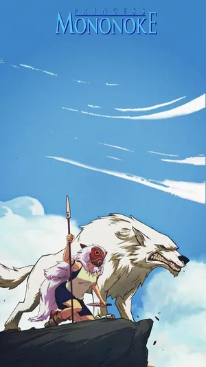 A Scene From The Iconic Studio Ghibli Movie, Princess Mononoke Wallpaper