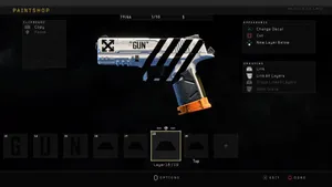 A Screenshot Of A Gun In The Game Wallpaper